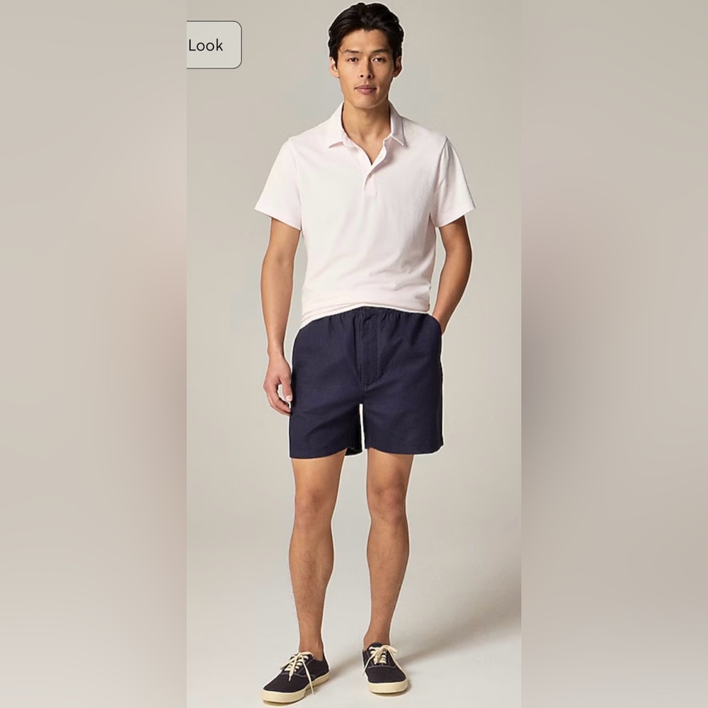 J.Crew Sueded cotton polo shirt in shell pink - Picture 3 of 8